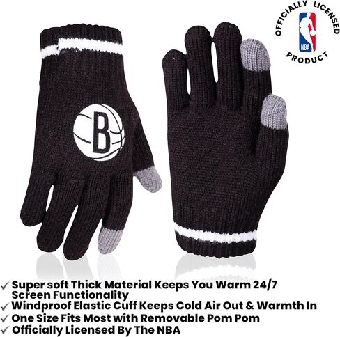 Ultra Game NBA Boys Girls Super Soft Winter Beanie Knit Hat With Extra Warm Touch Screen Gloves in Saudi Arabia
