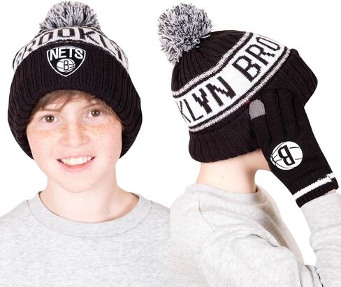 Ultra Game NBA Boys Girls Super Soft Winter Beanie Knit Hat With Extra Warm Touch Screen Gloves in Saudi Arabia