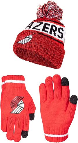 Ultra Game NBA Boys Girls Super Soft Winter Beanie Knit Hat With Extra Warm Touch Screen Gloves in Saudi Arabia
