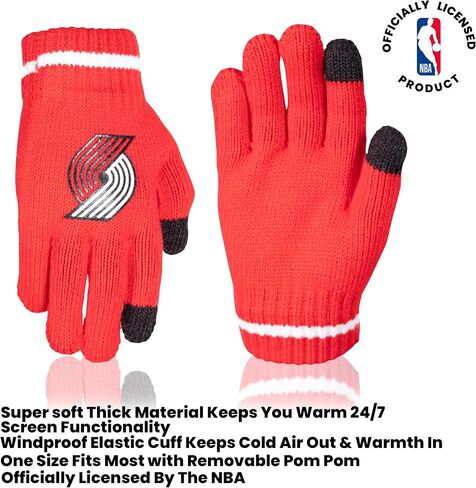 Ultra Game NBA Boys Girls Super Soft Winter Beanie Knit Hat With Extra Warm Touch Screen Gloves in Saudi Arabia