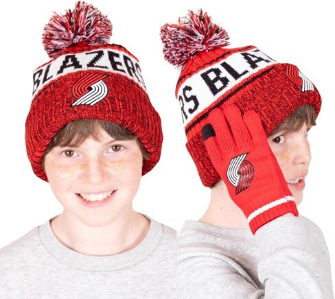 Ultra Game NBA Boys Girls Super Soft Winter Beanie Knit Hat With Extra Warm Touch Screen Gloves in Saudi Arabia