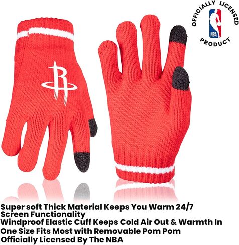 Ultra Game NBA Boys Girls Super Soft Winter Beanie Knit Hat With Extra Warm Touch Screen Gloves in Saudi Arabia