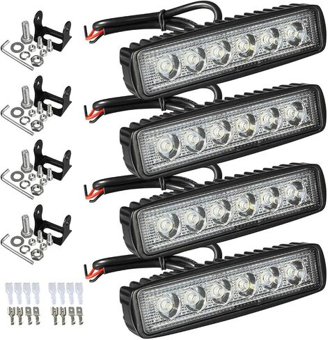 بارتسام 6 بوصات LED شريط إضاءة أبيض 36 وات 6500 ك سوبر برايت سبوت عمل بودز صف واحد على الطرق الوعرة القيادة الضباب قارب ضوء مقاوم للماء سيارات الدفع الرباعي ATV 4WD سيارة شاحنة عربة جولف 12 فولت 24 فولت IP67 (2 قطعة) in Kuwait