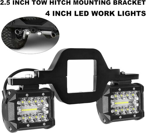 Hitch LED Light, EBESTauto 4 Inch Tow with 2 Inch Towing Hitch Mount Brackets Bar for Truck Trailer SUV Pickup Fit Dual Led Off-Road Driving Light bar in Saudi Arabia