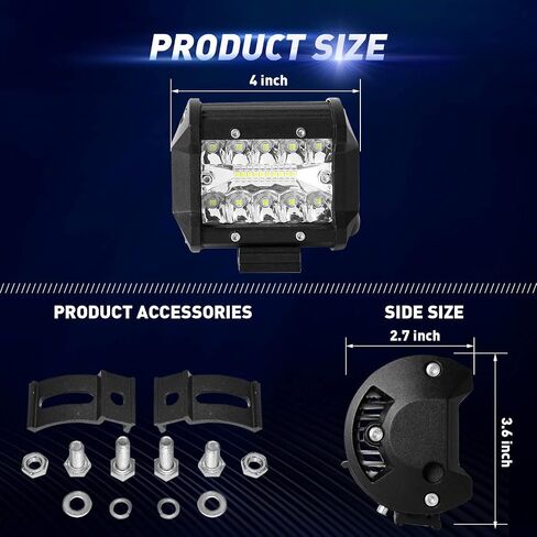 Hitch LED Light, EBESTauto 4 Inch Tow with 2 Inch Towing Hitch Mount Brackets Bar for Truck Trailer SUV Pickup Fit Dual Led Off-Road Driving Light bar in Saudi Arabia