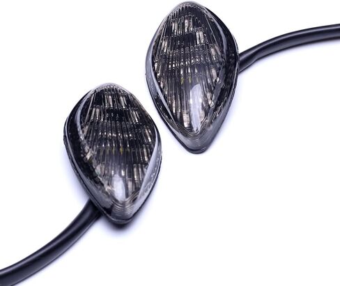HUSUKU LED Front Flush Mount Turn Signal Light Brake Blinker Indicator Market Lamp for Honda Grom 2014-2019 -Smoke Lens (Pack of 2) (Transparent Len) in Saudi Arabia