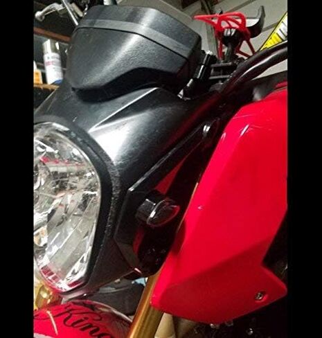 HUSUKU LED Front Flush Mount Turn Signal Light Brake Blinker Indicator Market Lamp for Honda Grom 2014-2019 -Smoke Lens (Pack of 2) (Transparent Len) in Saudi Arabia