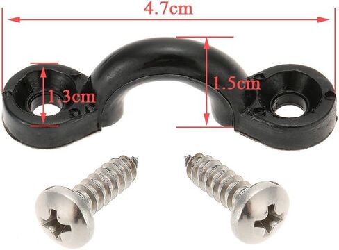 10 قطع من حلقات سطح السفينة المطاطية المصنوعة من النايلون من دوكولر مع 20 مسمارًا لمجموعة أدوات تثبيت سطح القارب والكاياك in Kuwait