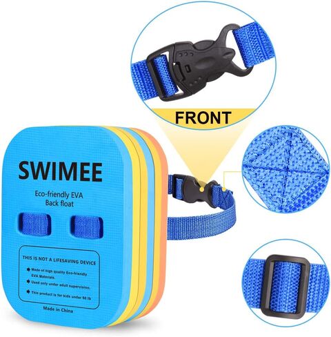 Back Float Safety Swimming Bubble with Adjustable 3 Layers Swim Belts Waterproof Floaties Device for Kids Swimming Floats Secure Clip Buckle Swim Floaties for Swimming Beginners Sport Pool Lesson in Saudi Arabia
