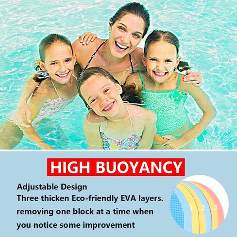Back Float Safety Swimming Bubble with Adjustable 3 Layers Swim Belts Waterproof Floaties Device for Kids Swimming Floats Secure Clip Buckle Swim Floaties for Swimming Beginners Sport Pool Lesson in Saudi Arabia