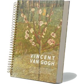 Large Spiral Bound Notebook, B5, 300 Pages, 8x10 Big Notebook, Hardcover Large Journal, Thick Lined Notebook, Vincent Van Gogh Almond Blossoms gift for Women.