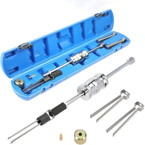 Fuel Injector Remover Tool Kit Labor-saving Fuel Injector Removal Puller Anti-Rust Injector Installer Compatible For Ford & Volvo 1.0L 1.5L 1.6L 1.8L 2.0L 2.3L 2.7L 3.5L Replace OE# 310-206, 9997410