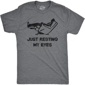 Mens Just Resting My Eyes T Shirt Funny Sarcastic Top for Dad Joke