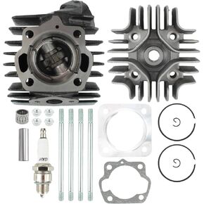 AUTOKAY Cylinder Head Piston Gasket Top End Rebuild Kit for Suzuki JR50 JR 50 1978-2006 Piston Rings Cylinder Gasket Top Kit 11111-04001