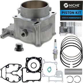 NICHE Cylinder Piston Gasket Kit for Honda Rincon 650 TRX650FA TRX650FGA 12100-HN8-000 12191-HN8-000 12251-HN8-003