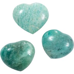 | Amazonite | Puff Heart Worry Stone | Size 1" | 1 Pc | Crystals and Healing Stones, Worry Stones for Anxiety, Reiki, Chakra, Witchcraft, Yoga, Meditation Accessories in Kuwait