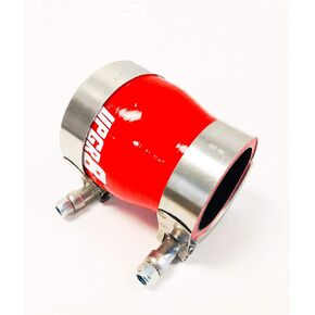 Upgr8 Universal 4-Ply High Performance 2 "إلى 2.25" خرطوم سيليكون مقرنة مستقيم 51 مم إلى 57 مم + مشبك مسمار T (2 "-2.25" أحمر) in Kuwait