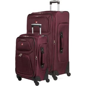 SwissGear Sion Softside Expandable Luggage, Evergreen, 3-Piece Set (21/25/29)