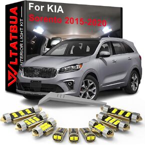 LED Interior Light Kit Package Replacement for KIA Sorento UM 2015 2016 2017 2018 2019 2020, Super Bright 6000K White Bulbs + Install Tool