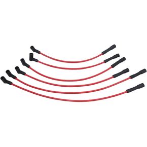 8mm 6Pcs Spark Plug Wire Kit with Silicone Coating & 90-Degree Boot & Straight Boot Replacement for AMC JEEP 199 232 252 258 282