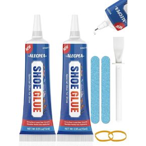 Shoe Glue Sole Repair Kit, Transparent Waterproof Shoe Repair Adhesive, Super Strong Clear Glue for Sneakers, Boots, Leather, Handbags, Soles, Heels, and More (15ml 5Pack)