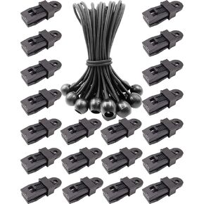 Tarp Clips Heavy Duty Lock Grip - 40 Pcs Tent Clip, Tarp Clamp, Tarp Hold Down Clips, Awning Tarp Clamps for Canopy (Black)
