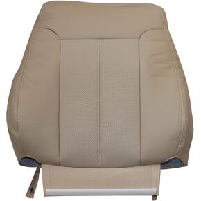 Priprilod Tan Leather Driver Side Top Lean Back Perforated Replacement Cover Compatible with Ford F250 F350 F450 F550 Lariat 2011 2012 2013 2014 2015 2016