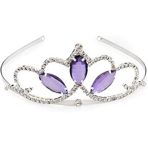 Vinjewelry Sofia princess Tiara Amulet Costume Accessories Crystal Crown Silver Plated Birthday Gifts for Girls