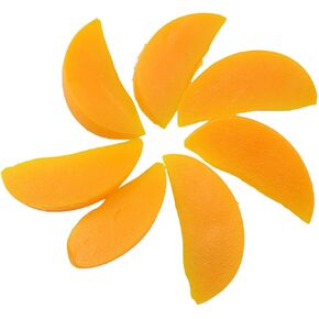 20PCS Artificial Yellow Peach Slice Fake Fruit Slices Home Table Cabinet Decoration Fake Fruit Artificial Peach Sliced Home House Kitchen Tabletop Party Decoration Photography Props Realistic