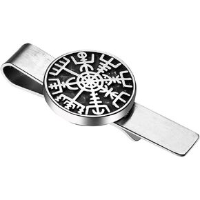 Mens Viking Cufflinks and Tie Clip: Norse Viking Tuxedo Shirt Cuff Links and Cool Tie Clip Shirt Accessories for Business Valentines Christmas Birthday