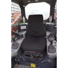 Durafit Seat Covers, KU24 Black Endura KUBOTA Models SVL 75-95.2 KUBOTA Skid Loader, KX0400, U48-5 Excavator in Black Endura