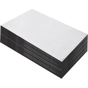 Car Heat Sound Deadening Insulation Mat, - 197 Mil 10.6 Sqft Automobile Sound Deadening & Heat Insulation Material for Auto Hood Engine Roof Door and Trunk, Aluminum Foil Finish