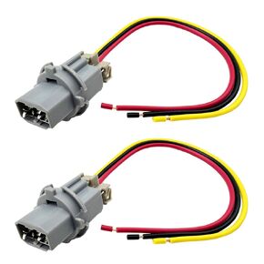 2Pcs Brake Light Socket &Female Wiring Harness Fit for Honda Accord Civic 1998-2015 Fit for Acura CL 2009-2013 Replace 33515-S50-003 Pigtail Assembly Plug T20W W Socket