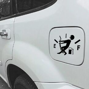 Blilo Funny Car Stickers High Gas Consumption Decal Fuel Gage Empty Stickers Fit Car, Trucks, Motorcycle, SUV (Black)