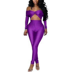 Women Sexy Off Shoulder Ruched Hollow Out Bodycon Long Pants Jumpsuit Romper Clubwear One Piece Outfits