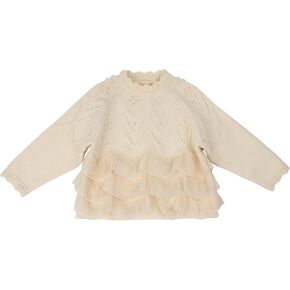 HOOLCHEAN Toddler and Little Girls Ruffled Long Thick Warm Pullover Sweater Dress