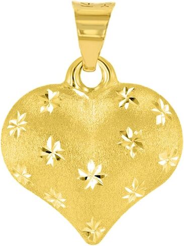 مصقول 14 ك قلب الساتان من الذهب الأصفر مع قلادة سحر نسيج النجمة in Kuwait