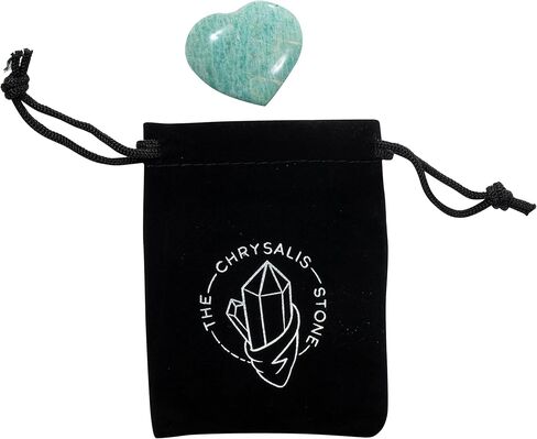 | Amazonite | Puff Heart Worry Stone | Size 1" | 1 Pc | Crystals and Healing Stones, Worry Stones for Anxiety, Reiki, Chakra, Witchcraft, Yoga, Meditation Accessories in Kuwait