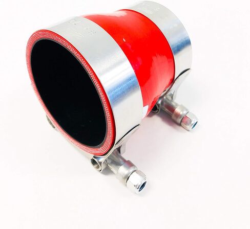 Upgr8 Universal 4-Ply High Performance 2 "إلى 2.25" خرطوم سيليكون مقرنة مستقيم 51 مم إلى 57 مم + مشبك مسمار T (2 "-2.25" أحمر) in Kuwait