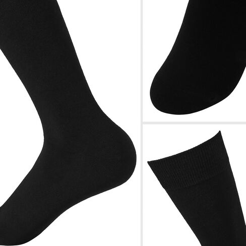 Men's Cotton Crew Socks, Super Soft and Breathable Dress Crew Thin Socks Lightweight Socks for Men 3-6 Pairs Pack Size 8-14 in Saudi Arabia