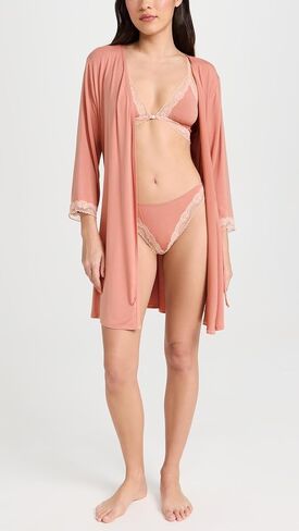 Eberjey Women's Flora 3/4 Sleeve Robe in Saudi Arabia