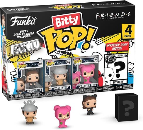 Funko Bitty Pop! Friends Mini Collectible Toys 4-Pack - Joey Tribbiani, Ross Geller, Rachel Green & Mystery Chase Figure (Styles May Vary) in Saudi Arabia