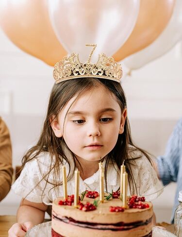 وشاح وتاج عيد الميلاد السابع للفتيات من VeryMerryMakering - وشاح لامع رائع + تاج معدني فاخر من حجر الراين الذهبي للفتيات، هدايا عيد الميلاد السابع لحفلة الأميرة in Kuwait