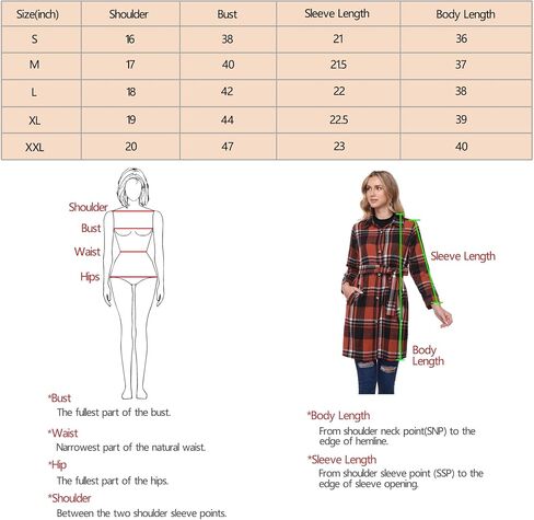 Women's Flannel Plaid Shacket Jacket Long Sleeve Button Down Shirts With Belt Tartan Trench Casual Coats Winter in Saudi Arabia