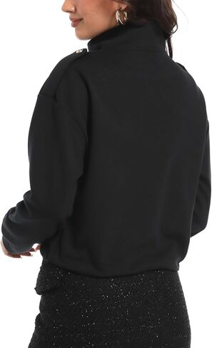 MISS MOLY Women Cropped Shacket Jacket Zip Up Military Casual Bomber Jacket Oversized Utility Anorak Coat with Pockets in Kuwait