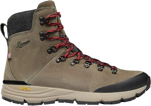 Danner Men's 67338 Arctic 600 Side-Zip 7" 200G Primaloft Waterproof, Brown/Red - 11.5 EE in Saudi Arabia