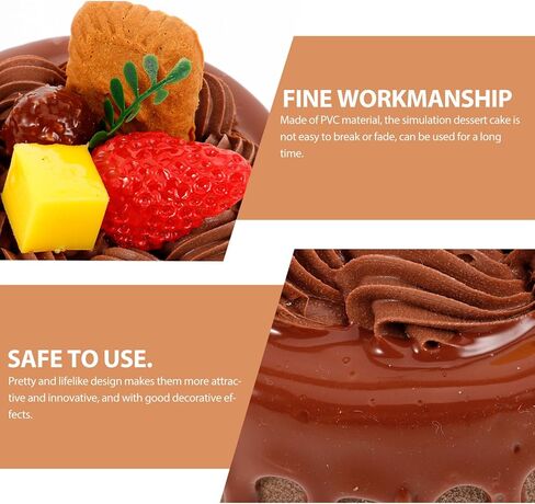 Abaodam Fake Cupcake Artificial Cake Fake Cake Faux Food Model Realistic Fake Desserts Pastries for Photography Props Display in Saudi Arabia