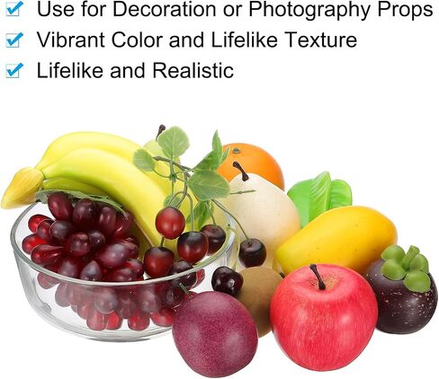 PATIKIL 20 Pcs Artificial Mini Tomato, Foam Simulation Fake Small Tomato Lifelike Realistic Faux Fake Fruit Model for Home Kitchen Party Decoration, Photography Props in Saudi Arabia