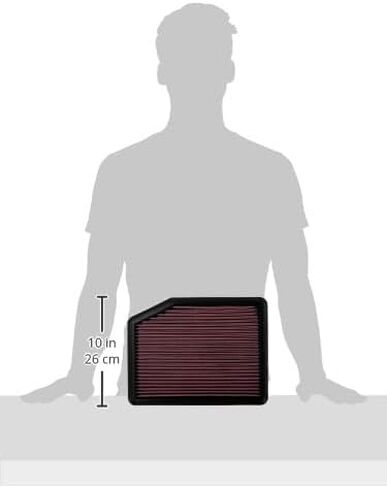 فلتر هواء محرك K&N: فلتر هواء بديل ممتد العمر 24,000 ميل: متوافق مع 2018-2021 Jeep Wrangler JL وGladiator، KNX-5076 in Kuwait