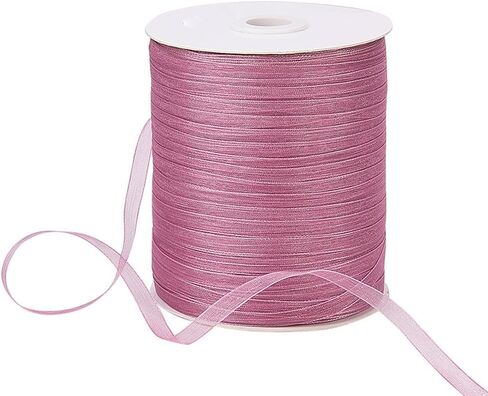 KISSITTY 500 Yards 1/4" Sheer Organza Ribbon Craft Decorative Ribbon Aquamarine Gift Wrapping Ribbons for Wedding Party Holiday Home Garment Decorations Floral Bouquets Bows Crafts Ornaments in Kuwait